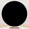 Leowefowa Round Pure Black Backdrop Polyester 7.2x7.2ft(2.2m) Solid Black Photography