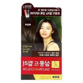 Self gray hair dye dark brown tube type cream nutritious hair care / 셀프 새치 염색약 흑갈색 튜브타입 크림 영양 헤어케어
