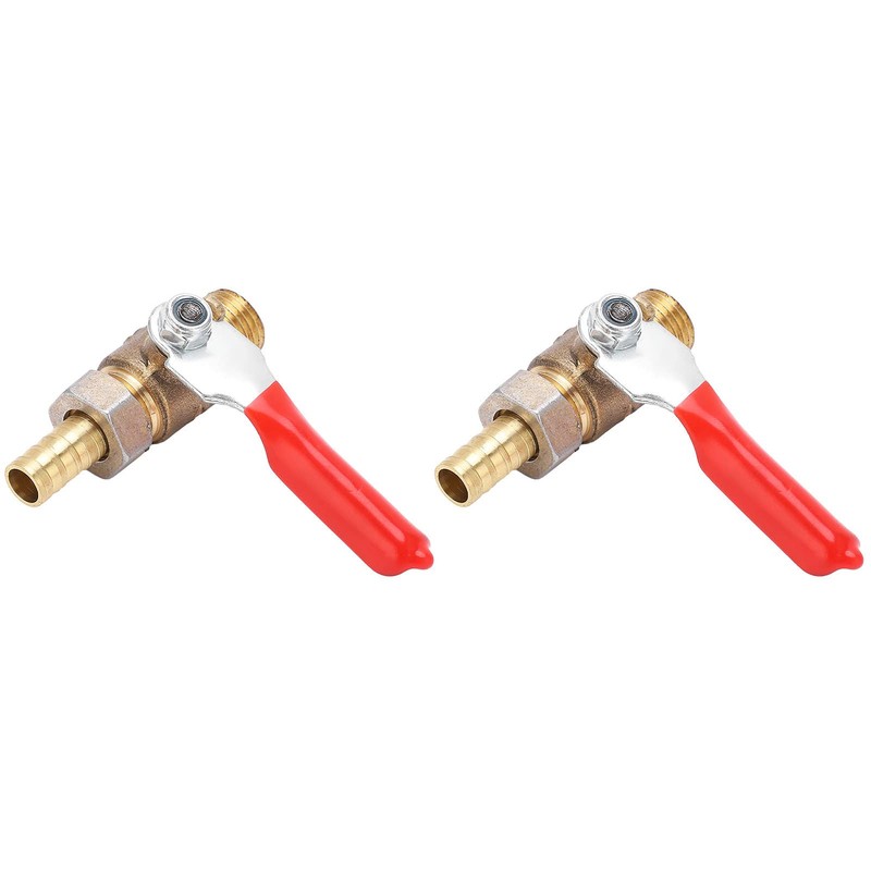 2pcs 1/4 Thread Ball Valves Corrosion Resistance Shut-off Switch Air