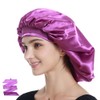 Alnorm Long Satin Bonnet Sleep Cap - Double Layer Soft