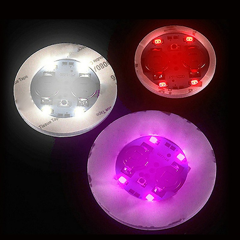 10Pcs LED Bottle Coaster LED Light Up Coaster Sticker Lights