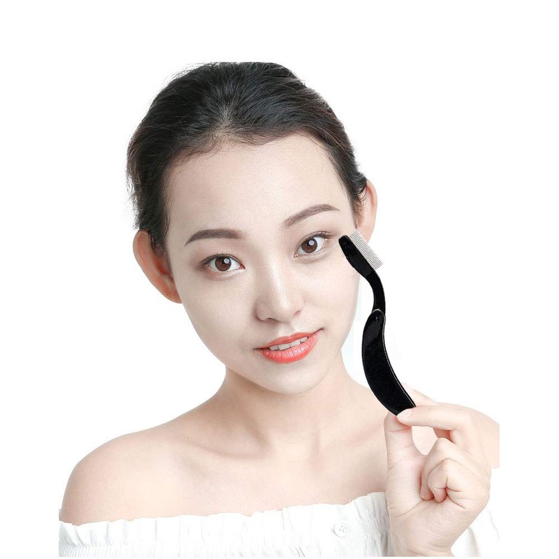 Yes107 (TYPE-B) Eyelash Comb, 2 Pieces, Mascara Comb, Stainless Steel