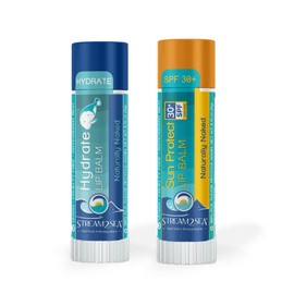 Naturally Naked Lip Balm | SPF 30 & Hydrate Organic Lip Balm Set | Nourishing & Moisturizing Indoor Lip Balm For Lip Care and Sun Protect Outdoor Lip Balm For Beach & Sports Activities | Long Wearing, Vegan Paraben Free & Cruelty Free Natural Lip Moisturi
