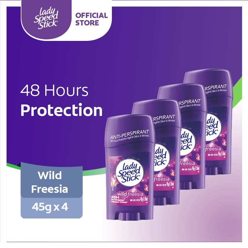 Lady Speed Stick Wild Freesia Deodorant 45g x4 Anti-Perspirant Deodorant