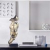 aboxoo Thinker Statue, Silence is Gold Abstract Art Figurine, Modern
