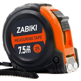 Measuring Tape Measure, 25 Ft Easy to Read Decimal Retractable Dual Side Ruler with Metric and Inches, for Surveyors, Engineers and Electricians, with Magnetic Tip and Rubber Protective Casing, Red