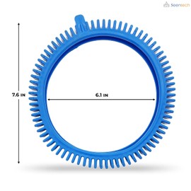 896584000-143 Pool Cleaner Front Tire kit with Super Hump by Seentech - Compatible with Poolvergnuegen and Hayward Phoenix Cleaners - Pool Blue Standard Back Tire (4-pack)
