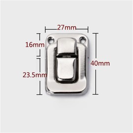 6PCS Toggle Catch Latch Clasp, Jewelry Box Lock Buckle for Packaging, Gift Box Toggle Catch Lock Silver 27x40mm