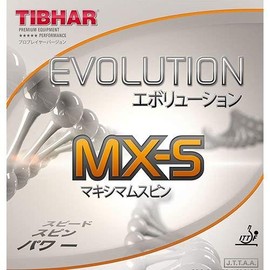 Tibhar Evolution MX-S Table Tennis Rubber (Red, 2.1-2.2mm)