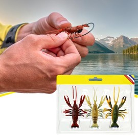 Gihioue Bass Fishing Lures | Crawfish Fishing Lures for Bass - Realistic Baits for Freshwater and Saltwater Angling