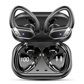 Wireless Earbuds, Bluetooth 5.4 Headphones Sport 50H Bluetooth Ear Buds, CVC 8.0 Noise Cancelling Earphones Wireless Over The Ear Earbuds IP7 Waterproof, Running Headphones with Earhooks for Workout