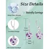 Vesitim Butterfly Earrings for Women 925 Sterling Silver Heart Earring