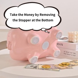 11'' Large Piggy Bank for Adults,Alcancias De Dinero para Adultos Niños,Ceramic Coin Bank,Piggy Bank for Boys,Girls Money Box,Money Bank,Modern Home Decor Living Room