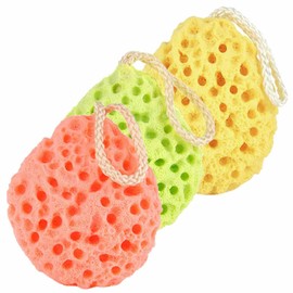Body Bath Sponge,3 Pack Natural Fiber Soft Body Bath Sponge Honeycomb Texture Gentle Soothing Exfoliating Cleansing Body Shower Loofahs for Adults Kids Daily Care Bathroom Supplies