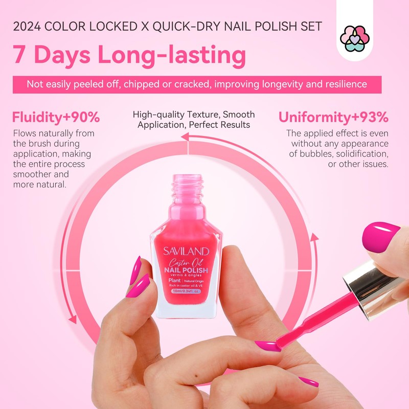 Saviland 30 Colors Gel Nail Set 040