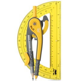 Mr. Pen- Compass and Protractor Set, Yellow, Compass Geometry Tool, Protractor and Compass Set, Compass Drawing Tool, Drawing Compass, Geometry Compass, Math Compass for Geometry