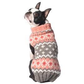 Chilly Dog Rose Fair isle Sweater, X-Small