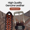 BAKANO Handmade Leather Braided Belt 1 1/2" for Jeans, Golf