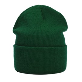 MASADA Women's and Men's Beanie Winter Hat, fir green