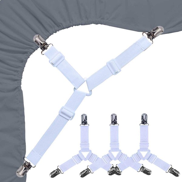 Siaomo Bed Sheet Holders Straps Fasteners - 4 Pcs Triangle