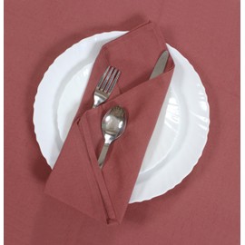 ACCENTHOME Cloth Napkins Set of 12 18x18 inch 100% Cotton Dinner Napkin Washable Hotel Quality Reusable Kitchen & Table Linen for Fall Thanksgiving Family Dinners Weddings & Everyday Use - Blush