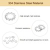 sourcing map 60Pcs External Tooth Washers, M4 304 Stainless Steel