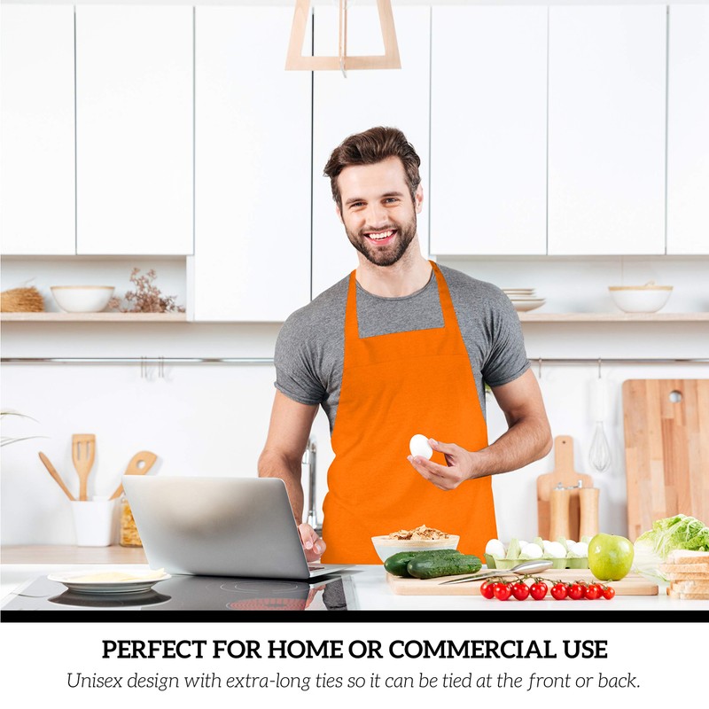 GREEN LIFESTYLE 12 Pack Bib Apron - Unisex Apron Bulk