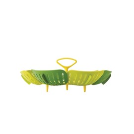 Joseph Joseph Bloom Folding Steamer Basket for Vegetables, Expandable for Various Pans, Compact Storage - Green