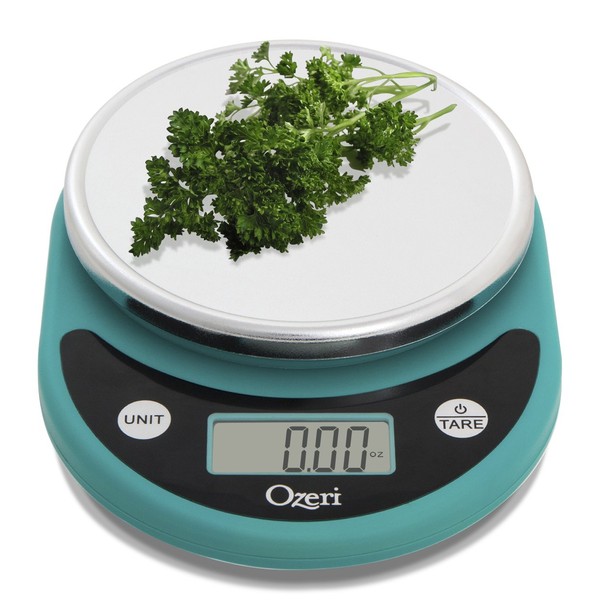 Ozeri Pronto Digital Multifunction Kitchen and Food Scale, Black on Teal