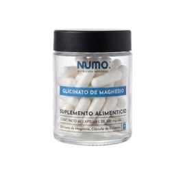 NUMO  Glicinato de Magnesio  Alta Absorción  Relajación Y Bienestar Diario  Apoyo Al Descanso Y Antiestrés  60 Cápsulas                               