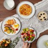 Pokini Santorini Mist Terracotta Reactive Glaze Plates and Bowls Sets,