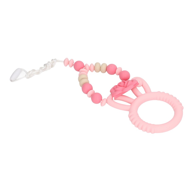 Teething Necklace Gum Massage Silicone Baby Teether Cute Bright Color