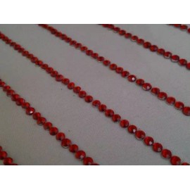 Unbranded CraftbuddyUS 220pcs 3mm Red Self Adhesive Diamante Rhinestone Strip Gems, DIY