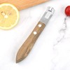 Brown Channel Knife, Lemon Peeler Zester Tool, Wood & Stainless