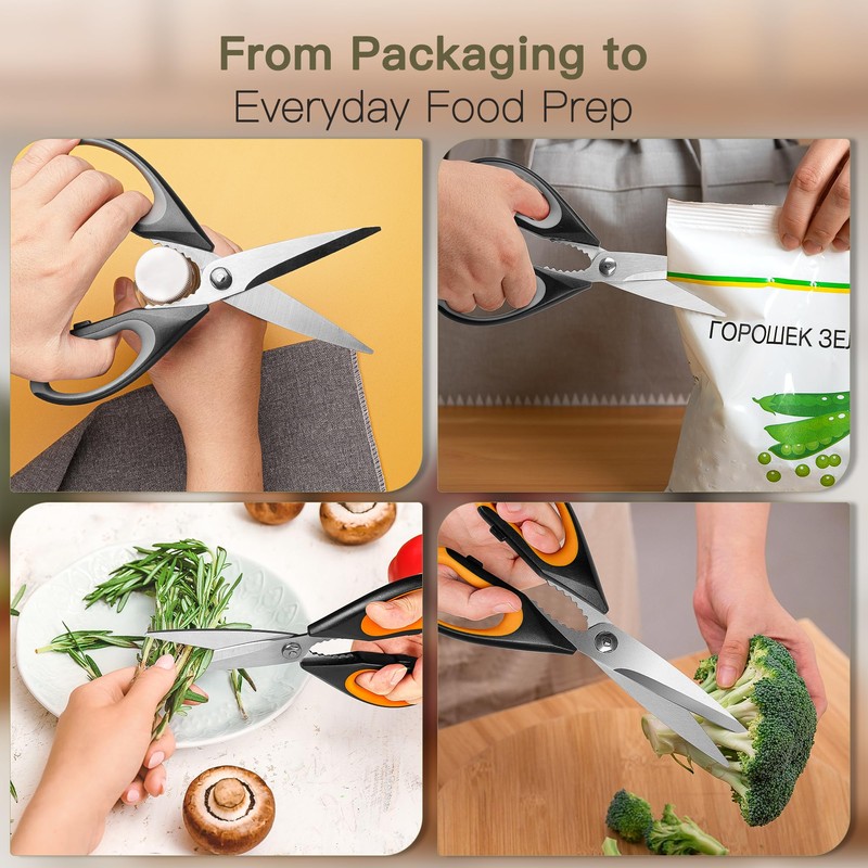 Astercook Kitchen Scissors All Purpose Heavy Duty,3 Pack Kitchen Shears