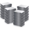 100 Pack Emergency Mylar Thermal Blankets 2 Size Silver Foil