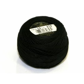 DMC Cotton Perle Thread Size 12 310 - per 10 Gram Ball