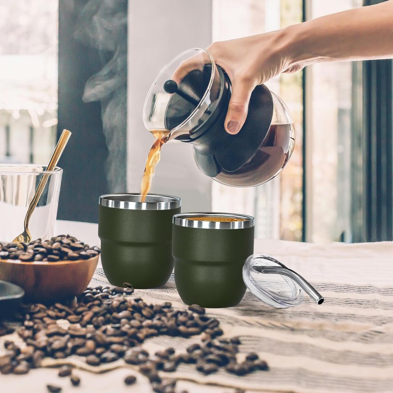 4oz Stackable Cup, Vacuum Insulated Espresso Cup Set of 2,