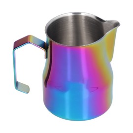 Stainless Steel Milk Frothing Cup Multi Purpose Milk Frother Jug for Home KitchenColorful 500ml