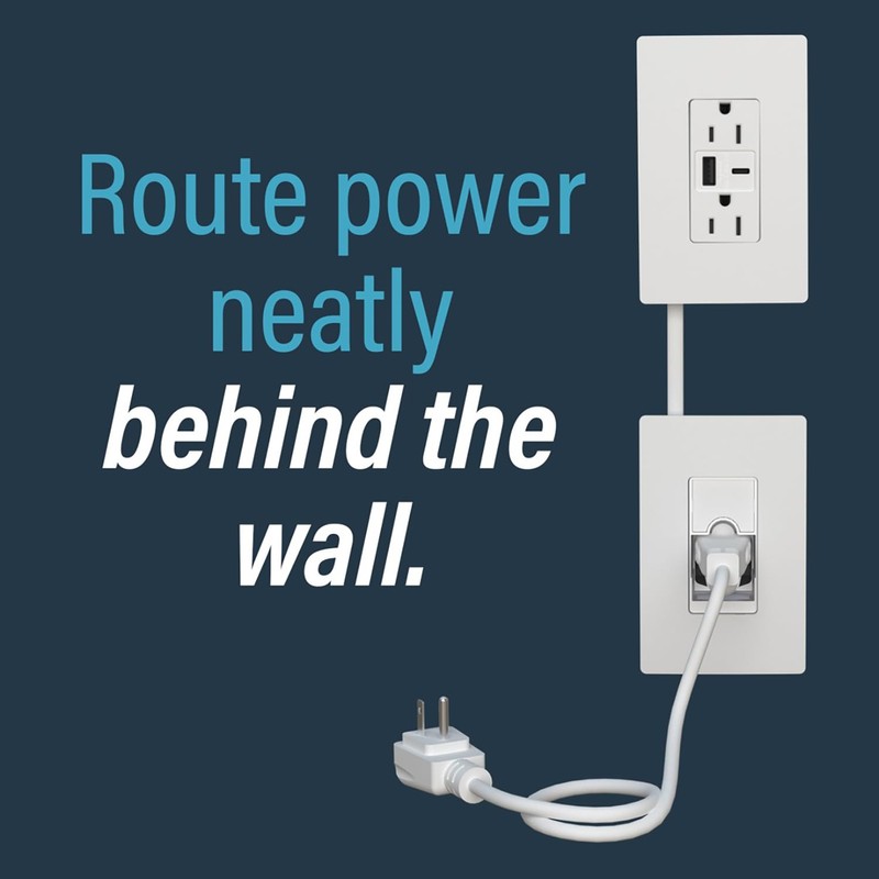 Legrand Wiremold In-Wall Power Outlet Extender Kit, White, 6 Foot