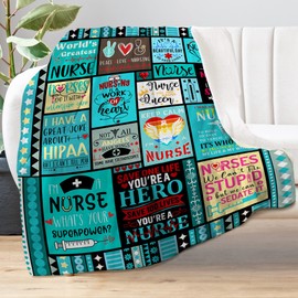 Nurse Gifts for Women, Nurses Week Gifts, Gifts for Nurses Blanket, Nurse Practitioner Gifts for Women, Nurse Appreciation Gifts, Nursing Gifts Graduation Gifts for Her, Nurse Blanket 60"X50"
