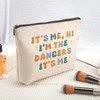 Tisubileiry Canvas Zippered Cosmetic Bag for Dancers Gift Makeup Bag