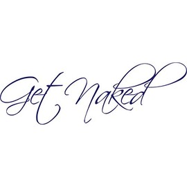 Get Naked Wall Decal Vinyl Bathroom Wall Art Stickers Purple15'' X 51''