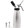 CreamRight Stainless Steel Whipped Cream Dispenser with Decorating Tips, Whip