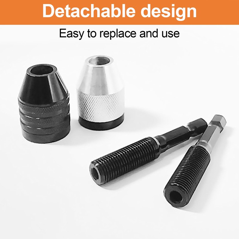 2-Piece Keyless Drill Chuck Conversion Tool, Hexagonal Handle Keyless Drill