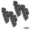 XFORT® 2 Pairs Black Butterfly Hinges with Rustic Ornate Design,