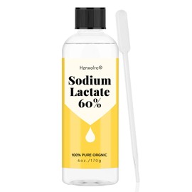 6 Ounce Sodium Lactate for Soap Making & Lotions, Premium Sodium Lactate Liquid, 60% Concentration, Cosmetic Grade, Moisturize Anti-aging, Makes Soap Harder and Unmold Faster
