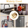 2Pcs Shower Head Extension Arm Shower Head Adapter, Brass G1/2