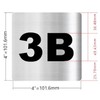 Apartment number 3B sign - UNIT NUMBER 3B SIGN (SILVER,