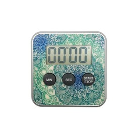 Multi-Function Electronic Timer, Classroom Learning Management Kitchen Magnetic Digital Timer (Green Mandala)